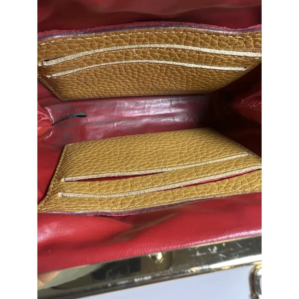 Dooney & Bourke Pebble Grain Leather Coin Purse Clutch Credit Card Slots Toffee - Picture 5 of 16